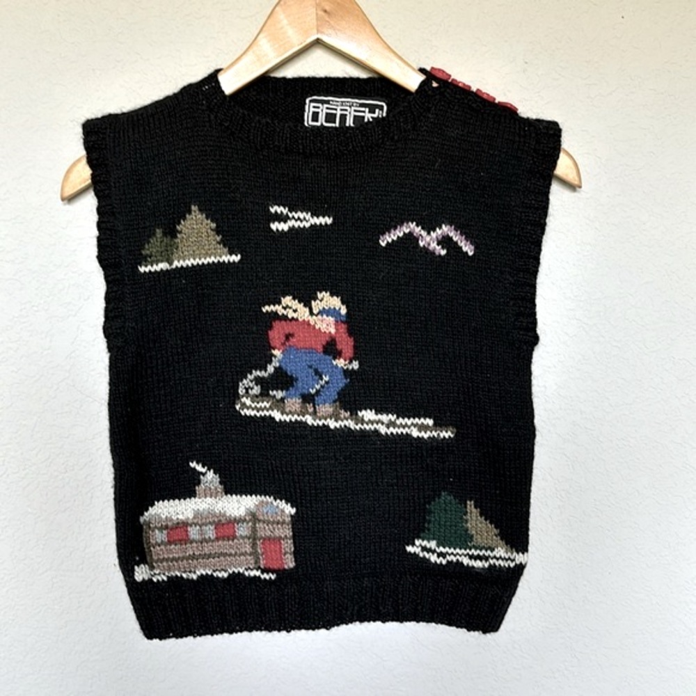Vintage Berek hand-knit sweater vest